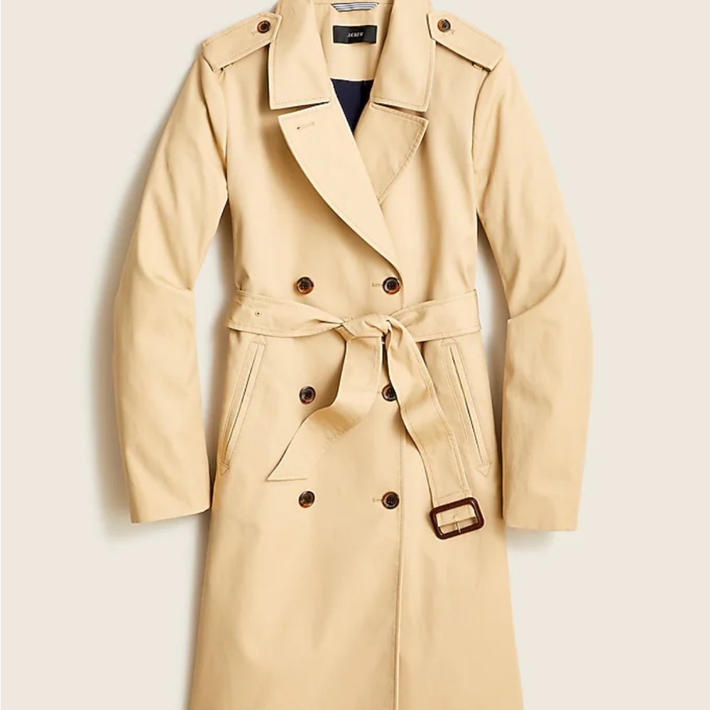 NWOT J.Crew Women's Classic Icon Tan Trench Coat in Size 4